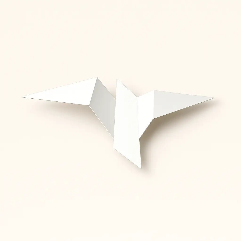 Soft, warm light from the ORLUNE Origami LED gently illuminates with acrylic diffusion.