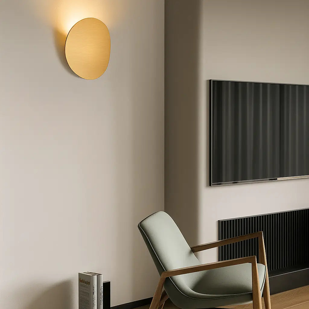 The ORLUNE HOME Modern Round Wall Light casts soft, stylish LED illumination.