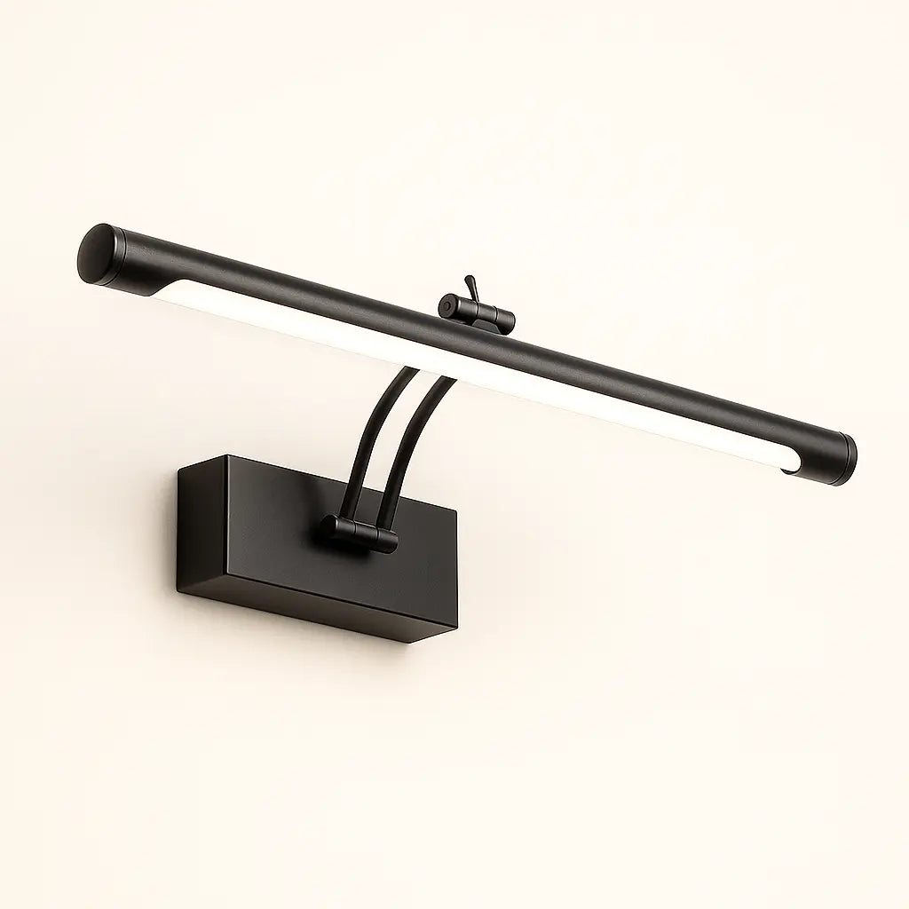 This wall sconce casts a sleek, adjustable LED glow for modern ambient lighting.